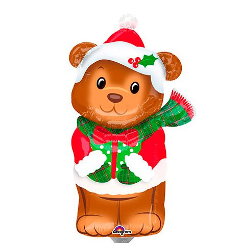 Шар Мини-фигура Новогодний мишка / Christmas Bear (в упаковке)