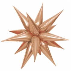 Шар Звезда составная 12 лучиков Розовое Золото / Rose Gold ( в упаковке) 